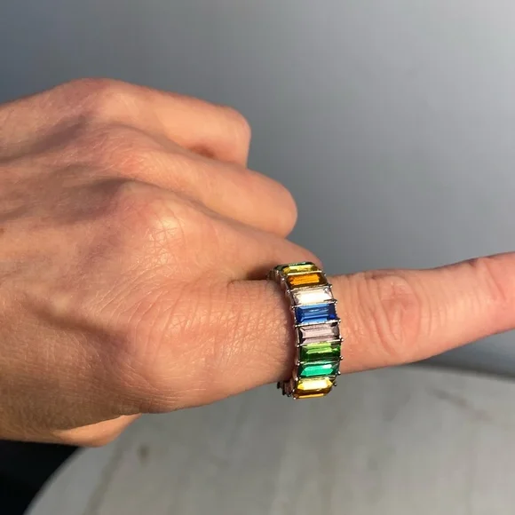 Mure + Grand NYC Rainbow Baguette Ring - Picture 6 of 7